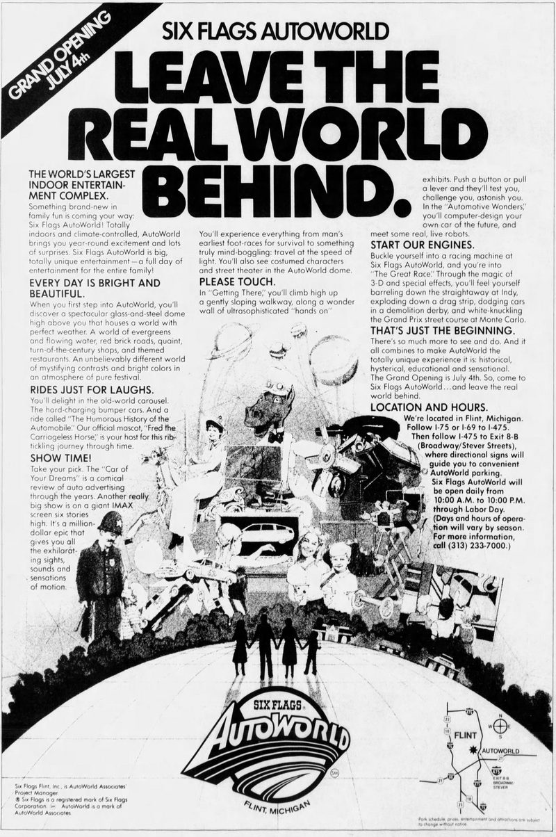 AutoWorld (Six Flags AutoWorld) - Six Flags Opening Ad